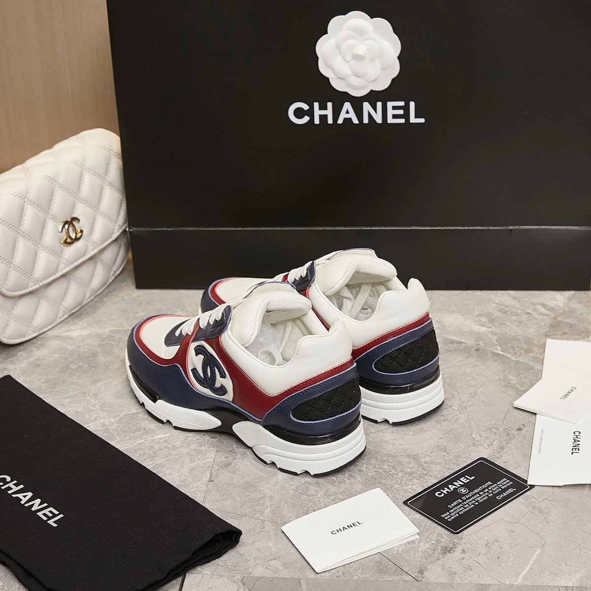 Chanel Runway Sneakers Purple Tweed and Suede Sneakers Chunky Sneakers product detail 50 in Litbuy spreadsheet finds