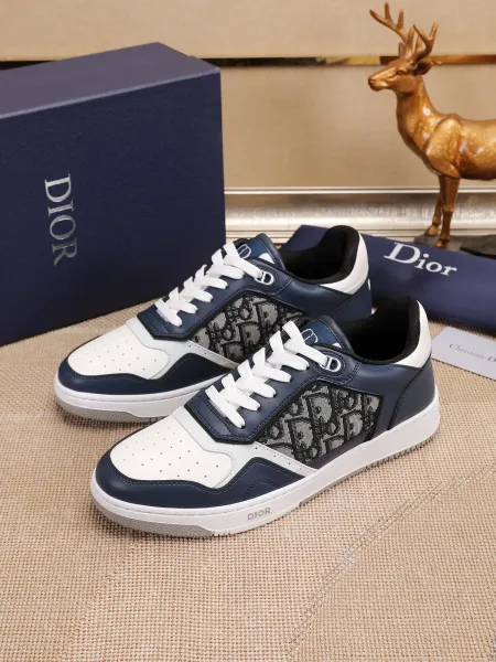 Dior B23 Oblique Olive Green and White Sneakers - 21