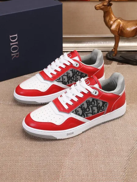 Dior B23 Oblique Olive Green and White Sneakers - 10