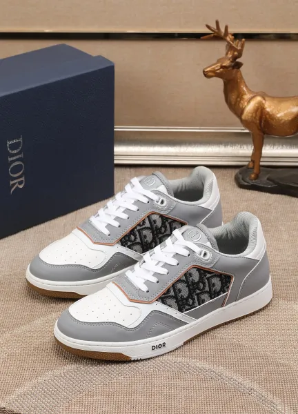 Dior B23 Oblique Olive Green and White Sneakers - 35