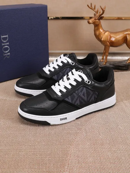Dior B23 Oblique Olive Green and White Sneakers - 15