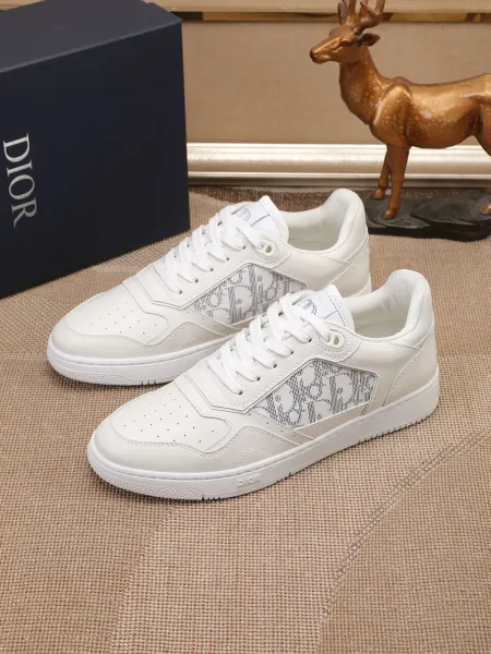 Dior B23 Oblique Olive Green and White Sneakers - 31