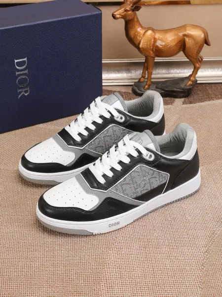 Dior B23 Oblique Olive Green and White Sneakers - 16