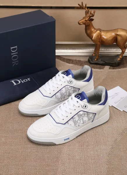 Dior B23 Oblique Olive Green and White Sneakers - 33