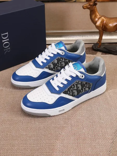 Dior B23 Oblique Olive Green and White Sneakers - 9
