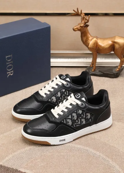 Dior B23 Oblique Olive Green and White Sneakers - 34