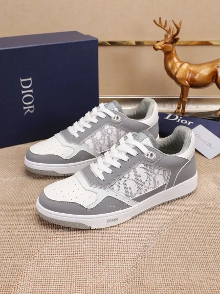 Dior B23 Oblique Olive Green and White Sneakers - 22