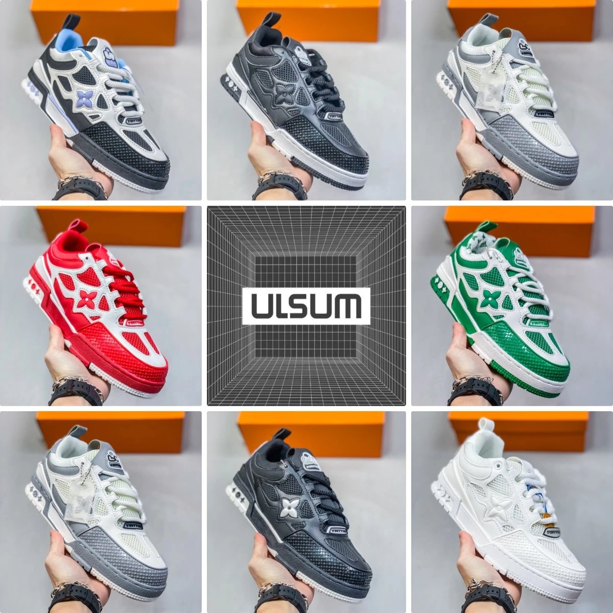 2025ss Leather round toe lace up low cut casual shoes for men