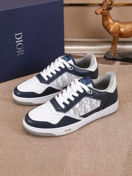 Dior B23 Oblique Olive Green and White Sneakers - 13