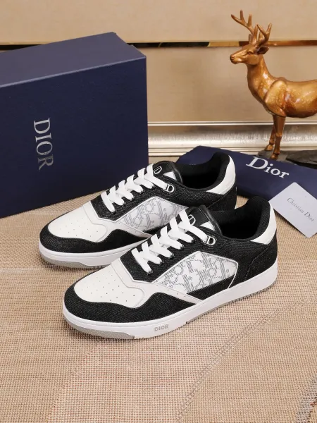 Dior B23 Oblique Olive Green and White Sneakers - 23