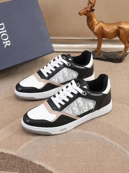 Dior B23 Oblique Olive Green and White Sneakers - 8