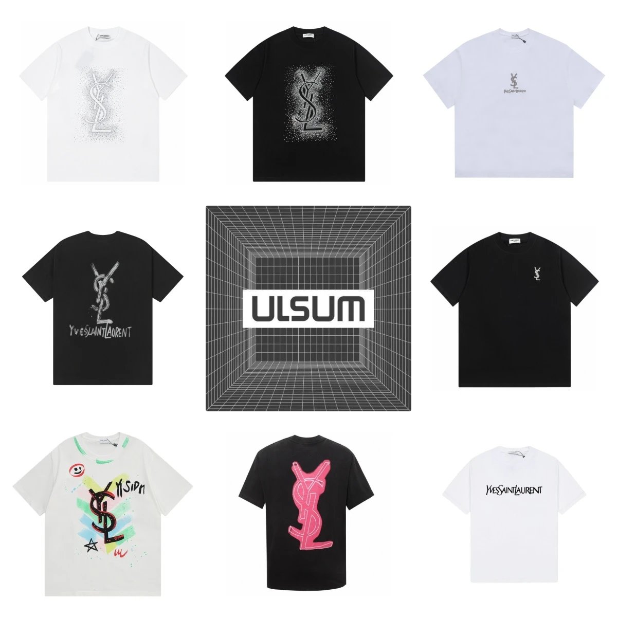 2025ss SY1 Heavy duty fabric embroidered letters highend 32s double yarn 260g fabric 1