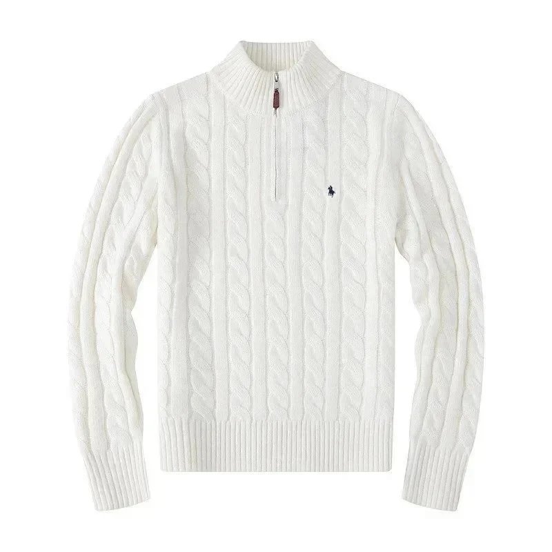 1/4 Zip White