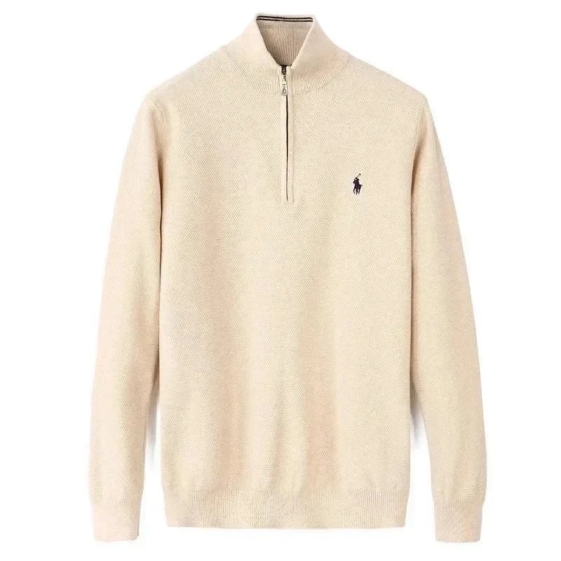 1/4 Zip Knit Top Apricot