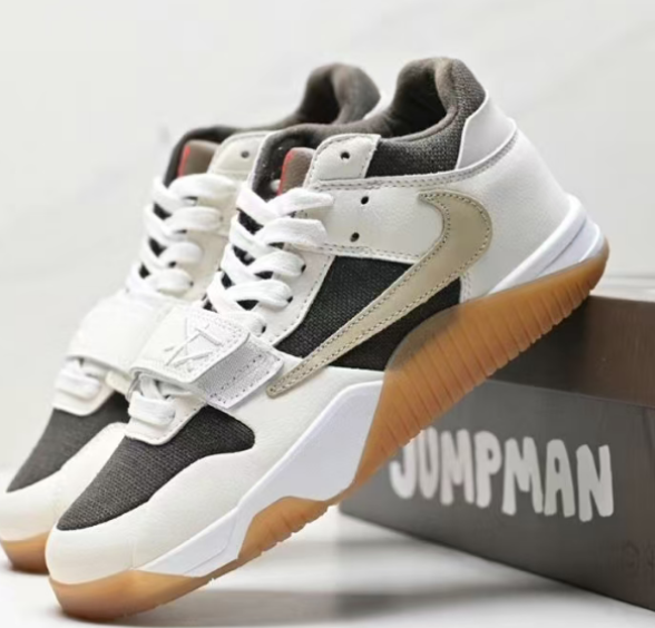 Pure Original AJ1 Low - White Beige White Mid Top Reverse Hook