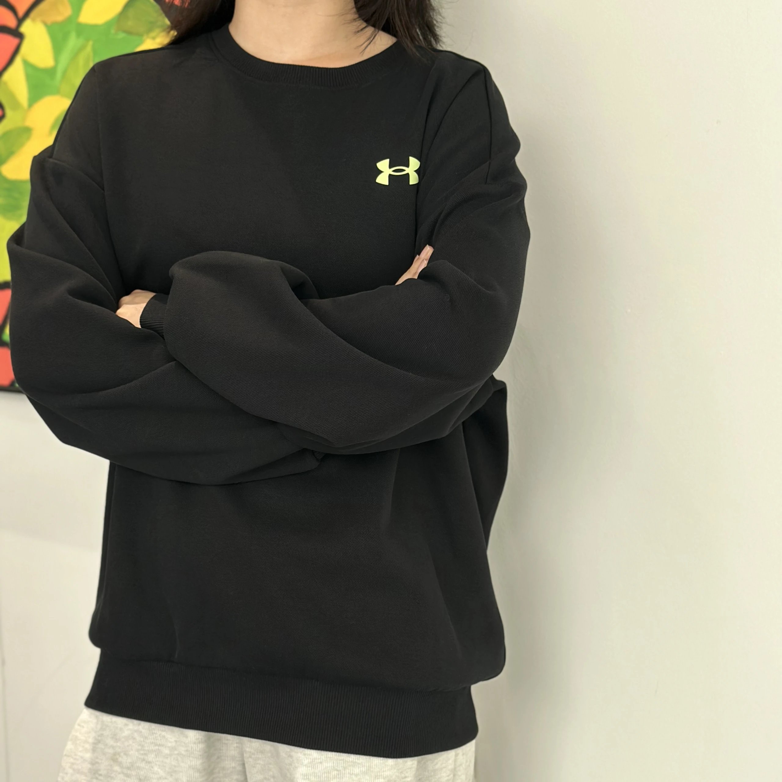 春节不打烊秒杀款02安德玛圆领运动长袖卫衣购两件送安德玛袜子一双叶Y茜力推  秋冬必买系列冬日首件呼吸感神衣4色百搭130170尺码可选 11