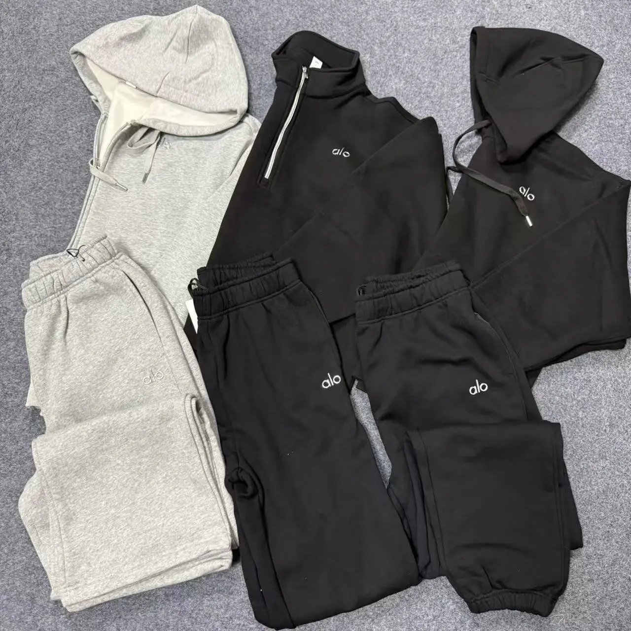 Al* Autumn and Winter Sports Hoodie and Straight-Leg Pants Set