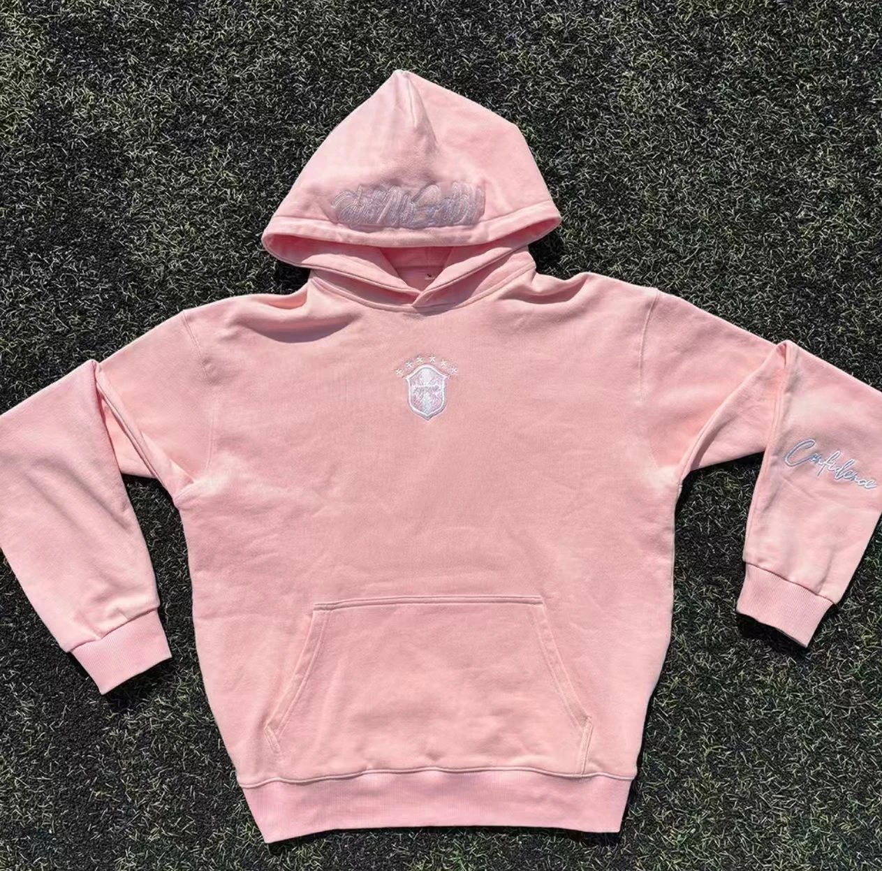 Pink hoodie (badge)