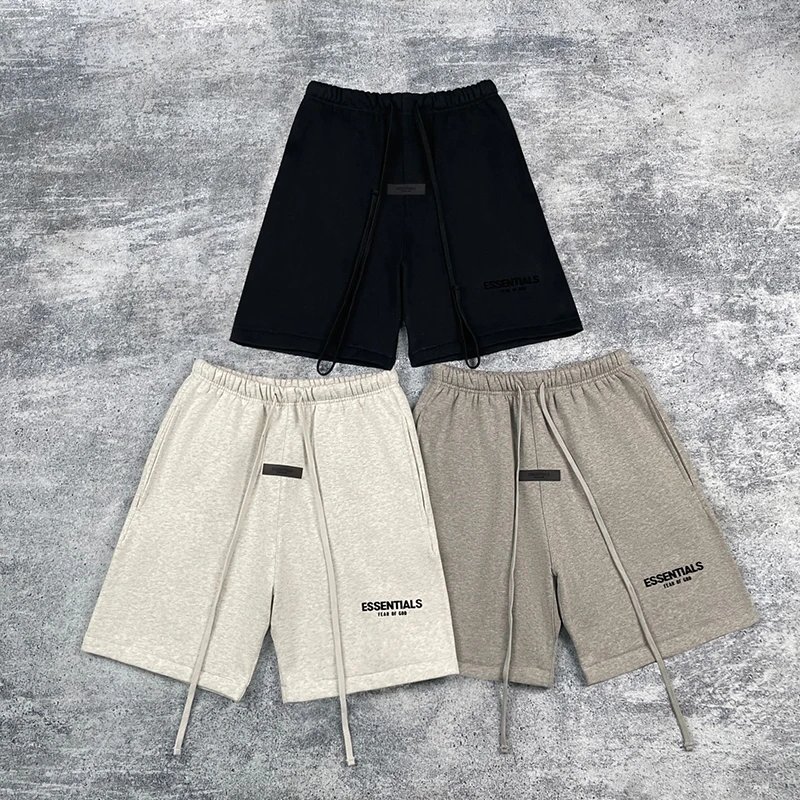 Double Line Flocking Letter Shorts photo 2