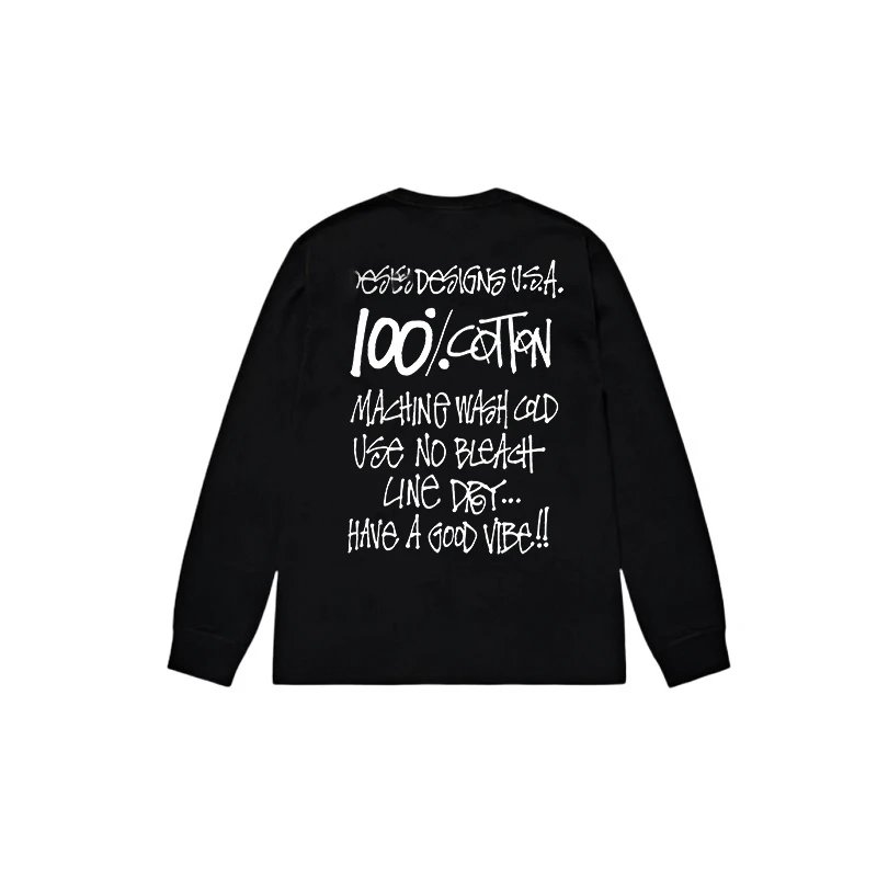 %100 Printed Long Sleeve T-Shirt