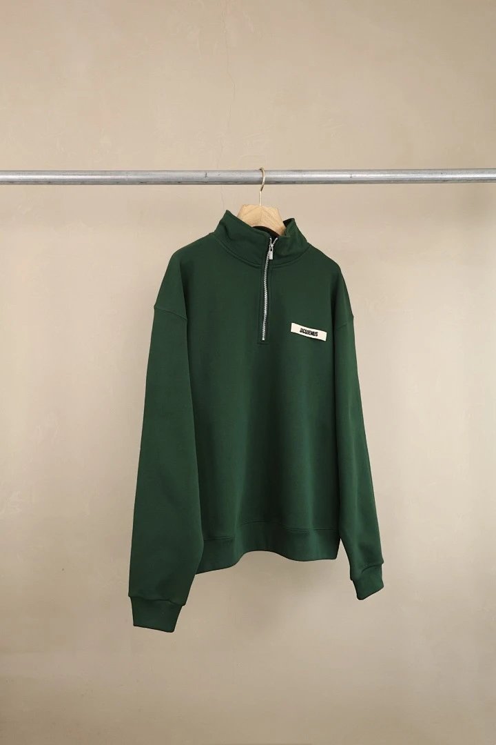 Half-Zip Sweatshirt with Chest Webbing Logo photo 3