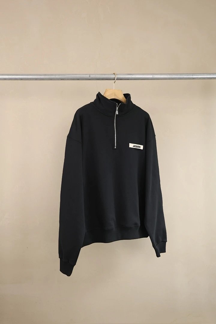 Half-Zip Sweatshirt with Chest Webbing Logo photo 2