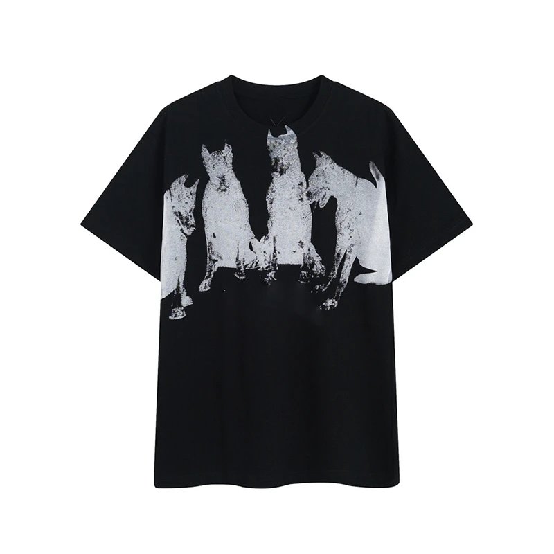 Front Chest Graphic Print Short Sleeve Shirt