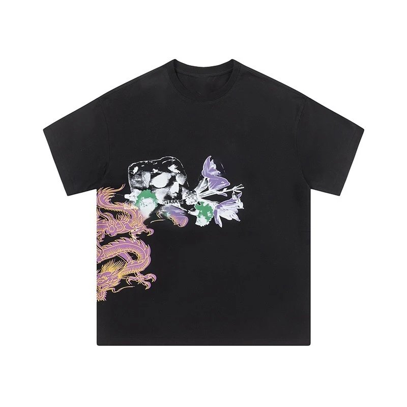 Multi-Element Letter Dice Printed Short Sleeve Shirt