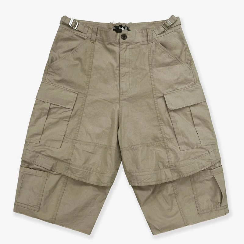 Deconstructed Zip Patchwork Cargo Shorts photo 3