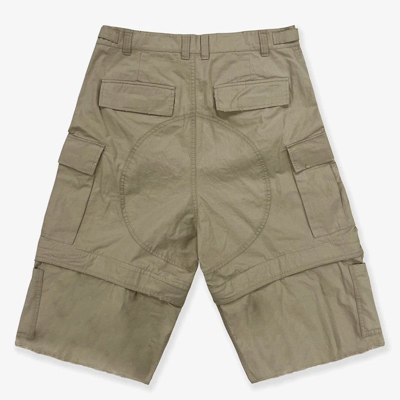 Deconstructed Zip Patchwork Cargo Shorts photo 4
