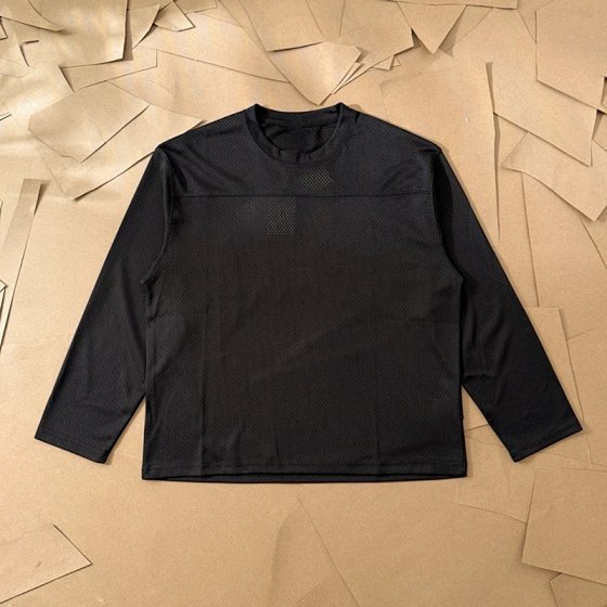 Printed mesh long sleeved T-shirt