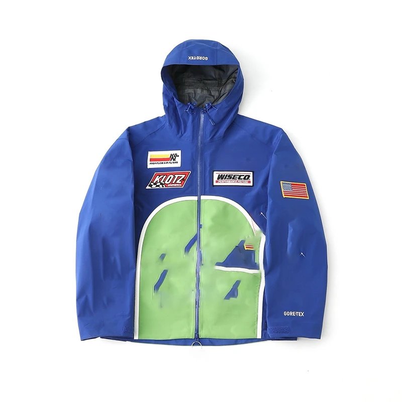 Casual Logo Patch Waterproof Zippered Jacket
