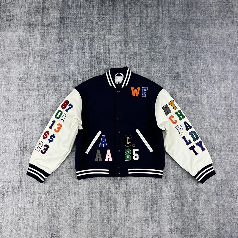 Chenille Applique Team Baseball Jacket photo 2
