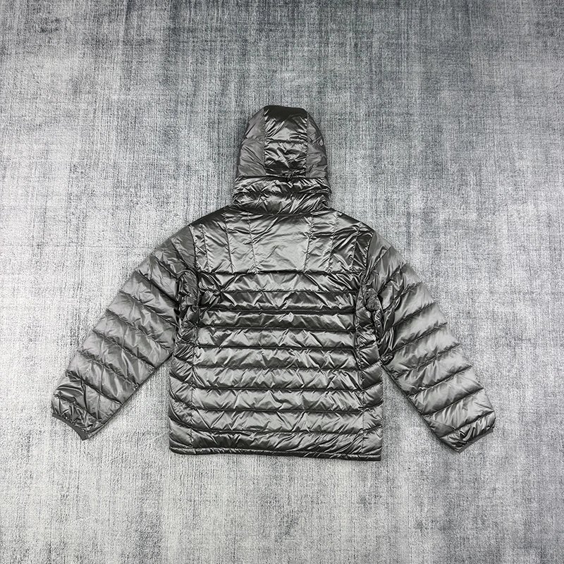 Woven Logo Label Half Zip Down Jacket