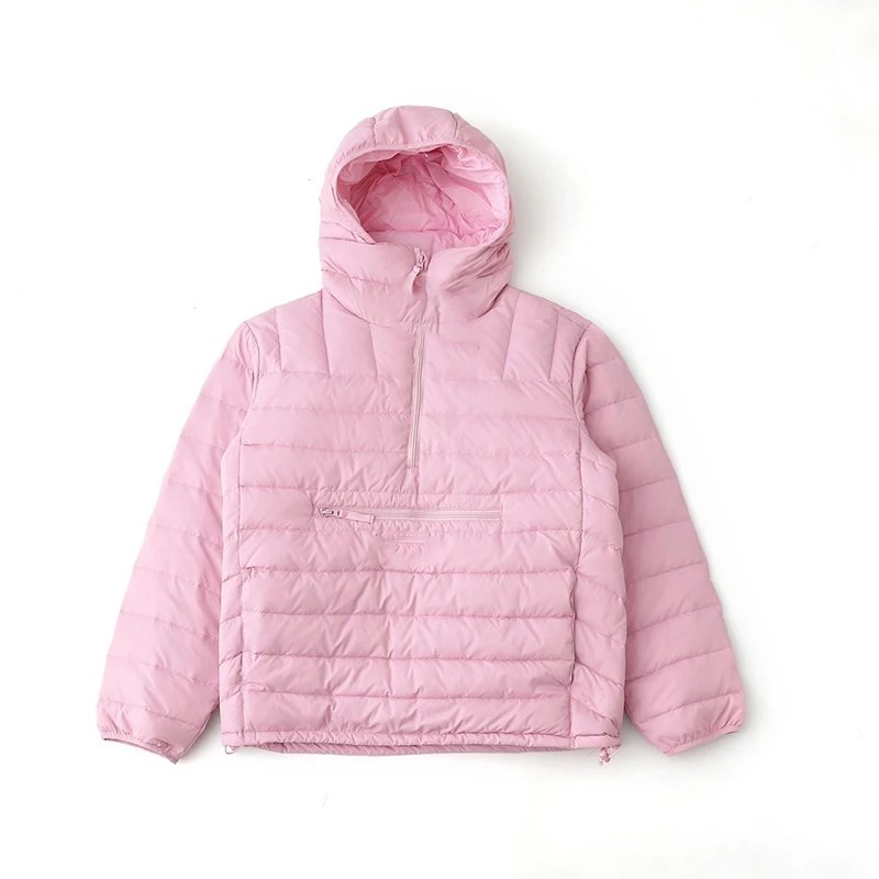 Woven Logo Label Half Zip Down Jacket photo 3