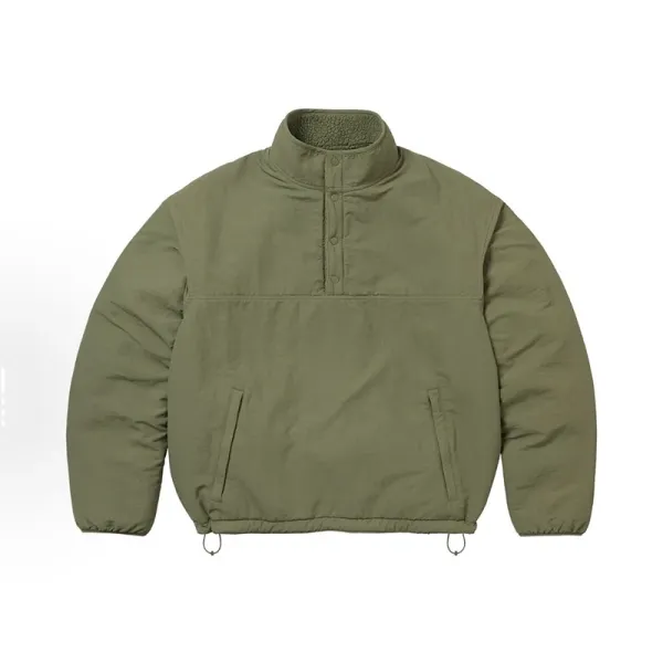 Design Camo Fleece-Lined Half-Zip Jacket Multicolor Outerwear - 6