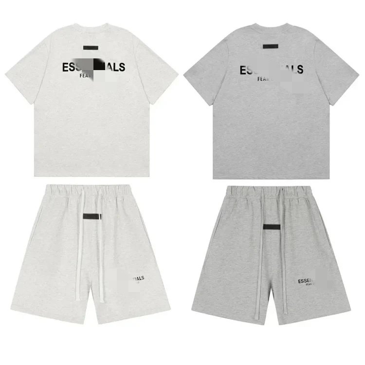 Fear of God Essentials Grey T-Shirt and Shorts Set