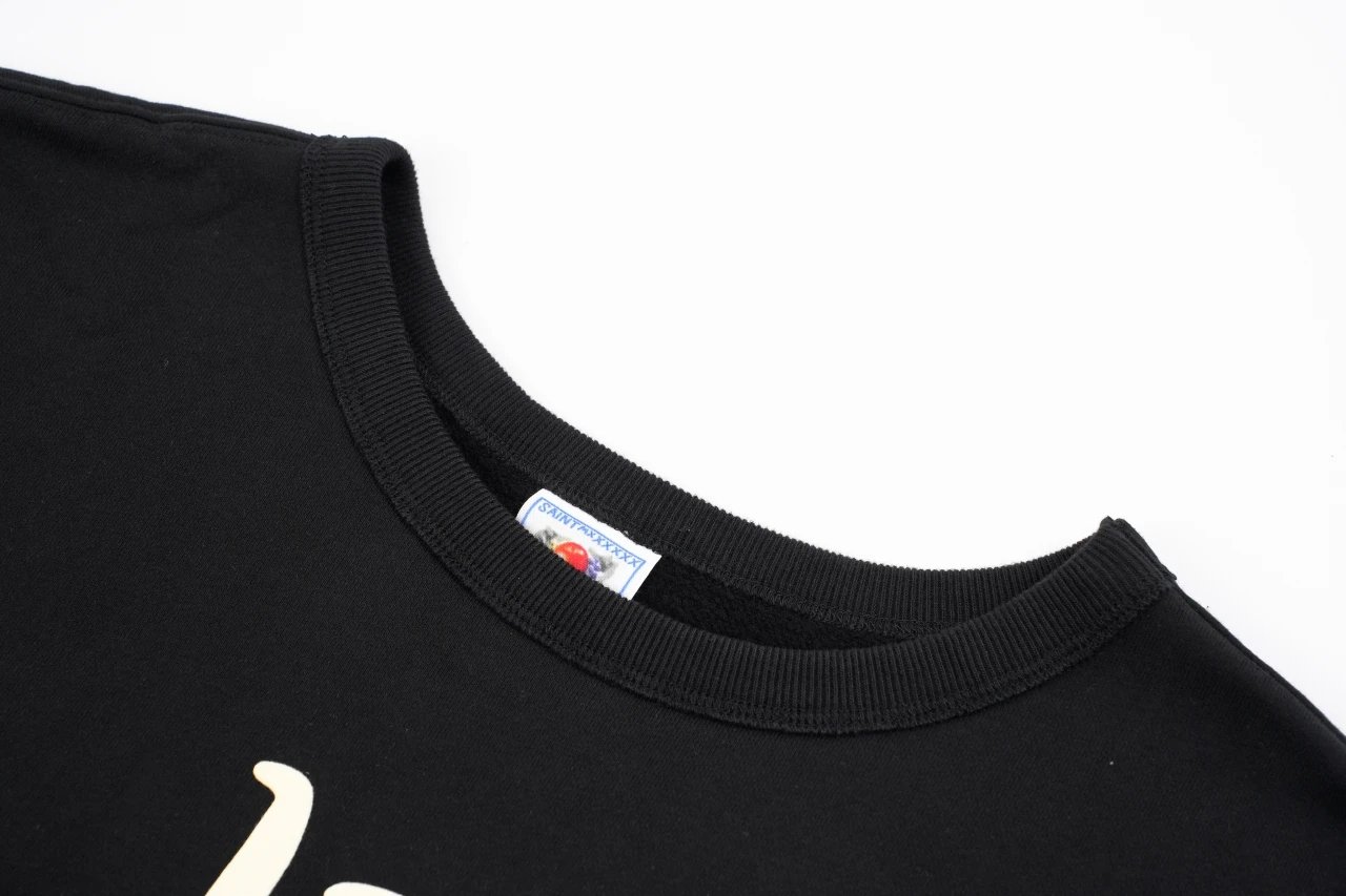 Design 'It's Saint' Gothic Print Black Hoodie - 6