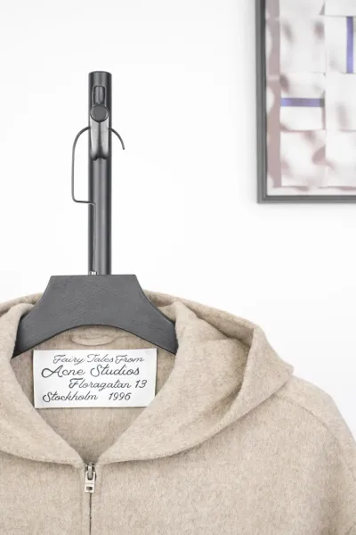 Acne Studios Zip-Up Hoodie Beige - 9