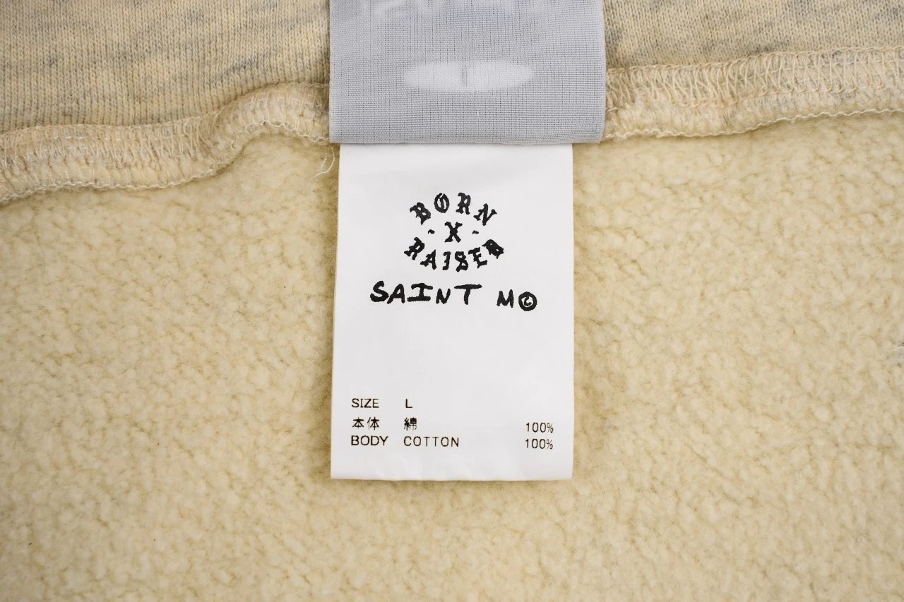 Gallery Dept x Born X Raised Distressed Graffiti Hoodie Beige - 11