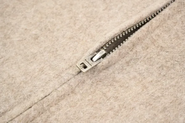 Acne Studios Zip-Up Hoodie Beige - 7