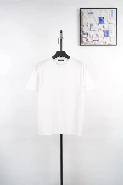 Louis Vuitton Monogram Embroidered White T-Shirt - 1