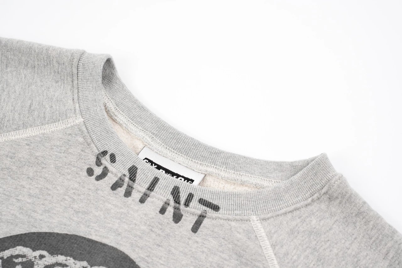 Saint Laurent x Sex Pistols Queen Elizabeth II Graphic Sweatshirt Gray Hoodie - 6