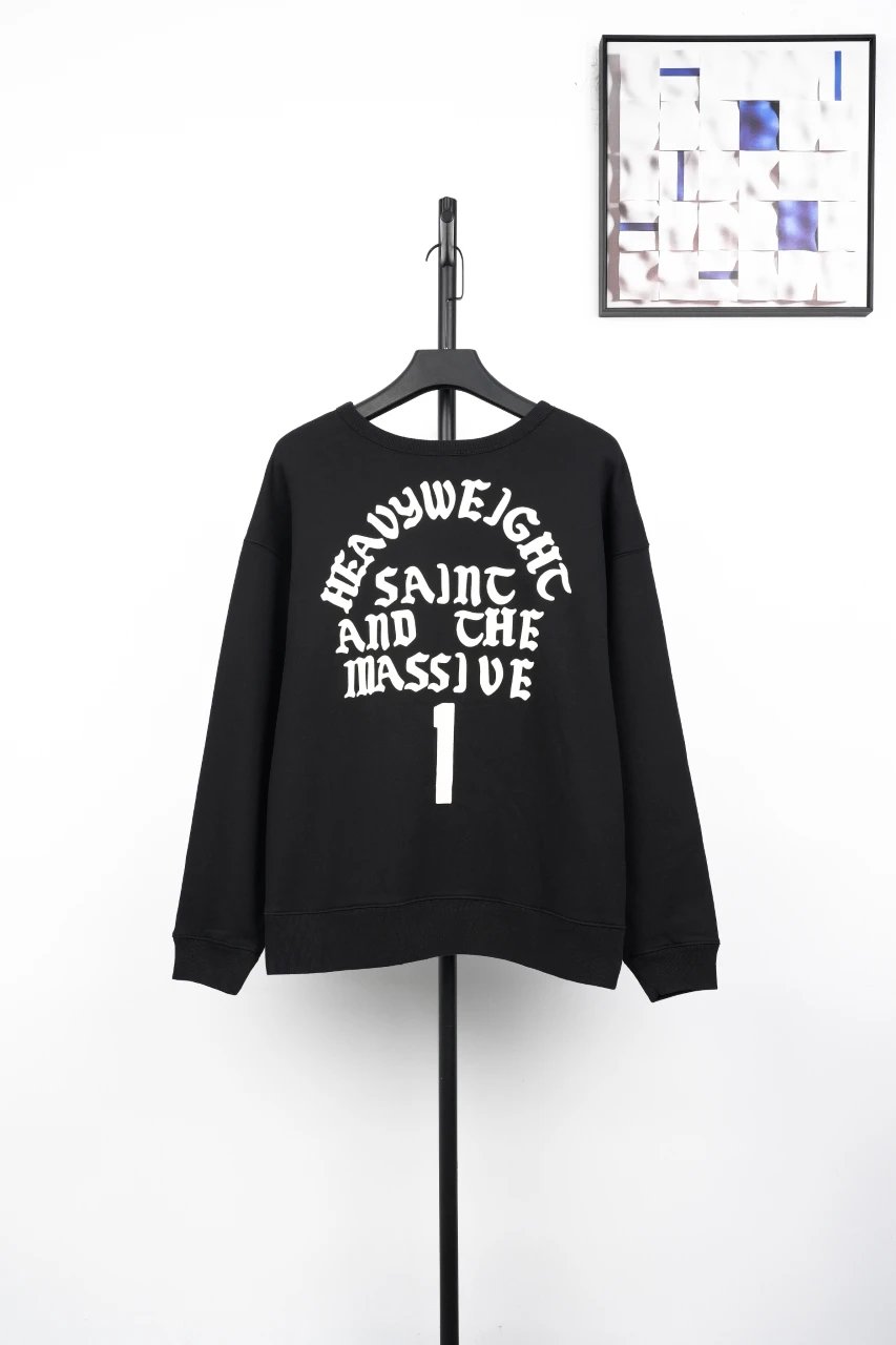 Design 'It's Saint' Gothic Print Black Hoodie - 4