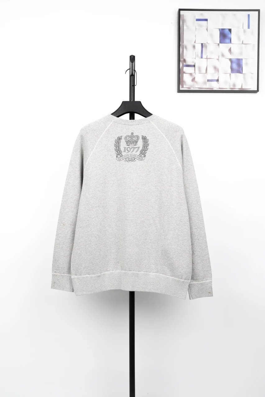 Saint Laurent x Sex Pistols Queen Elizabeth II Graphic Sweatshirt Gray Hoodie - 4