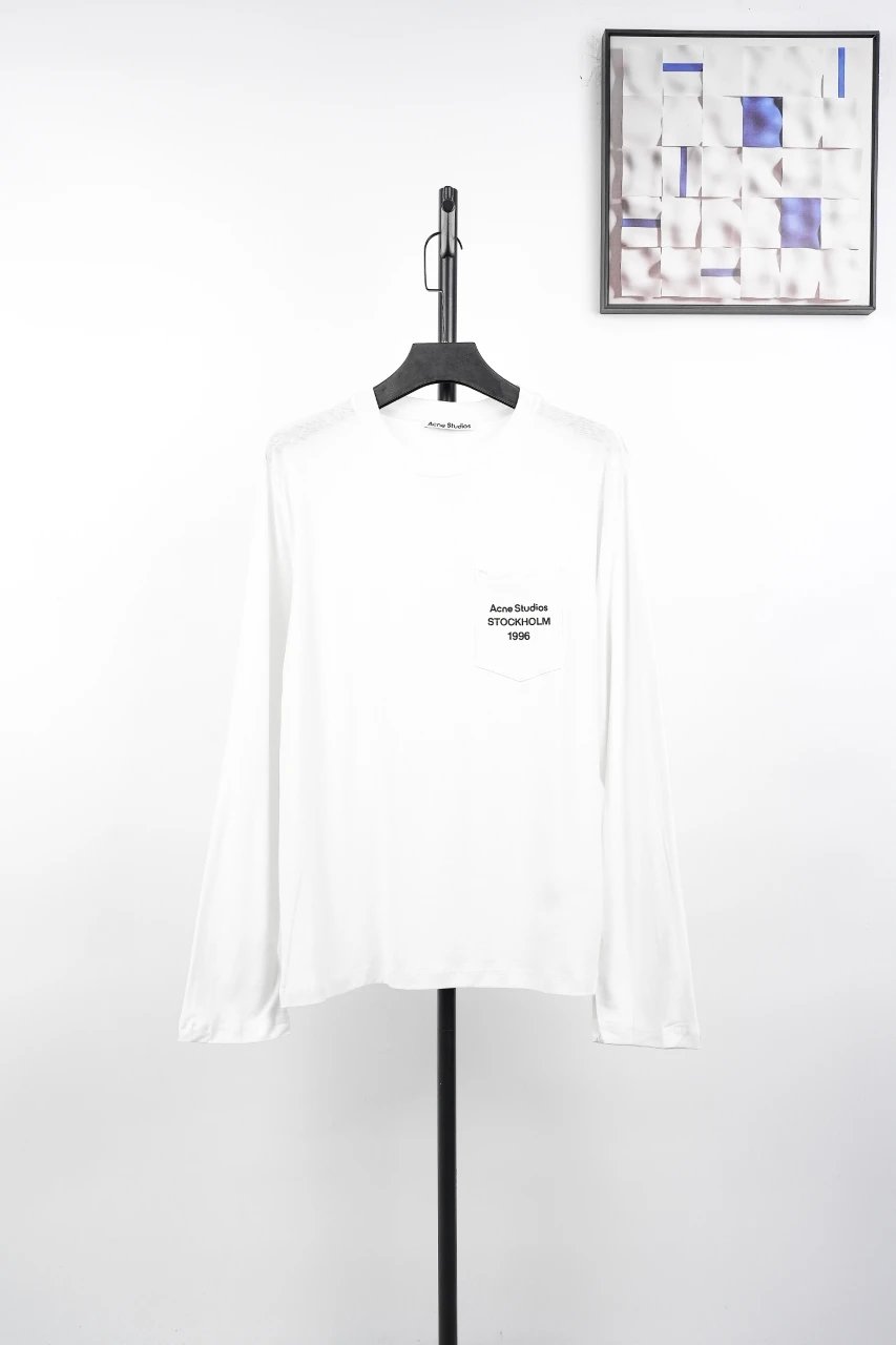 Acne Studios Stockholm 1996 Pocket Long Sleeve T-Shirt White - 13