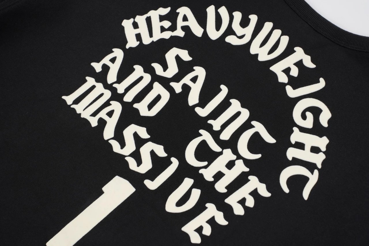 Design 'It's Saint' Gothic Print Black Hoodie - 10