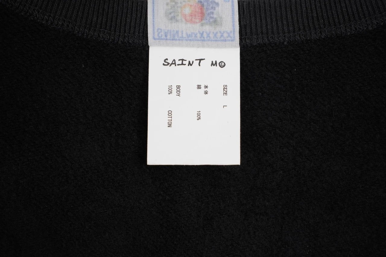 Design 'It's Saint' Gothic Print Black Hoodie - 11
