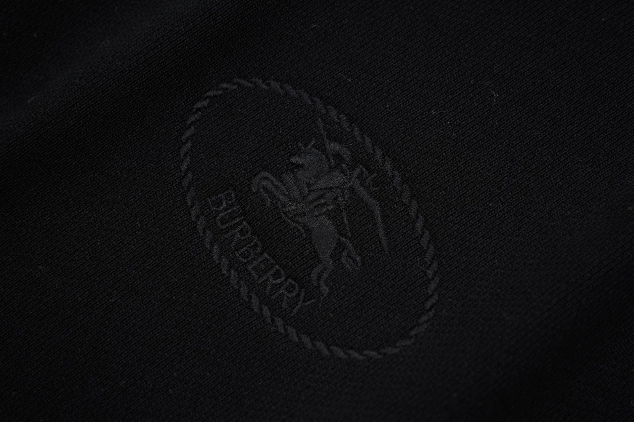 Burberry Half-Zip Sweatshirt with Iconic Check Collar Black - 7