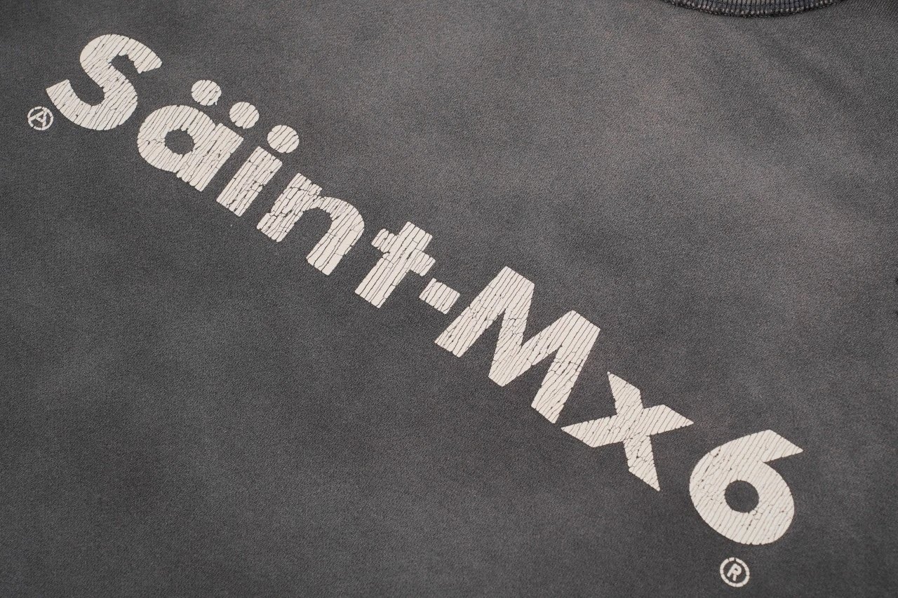 Design Saint-Mx6 Distressed Oversized Sweatshirt Olive Green Hoodie - 17